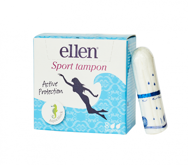Ellen Aqua Block Sport Tampong 8 st