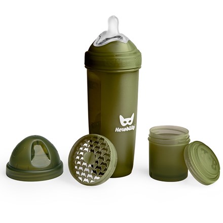 Herobility Baby Bottle 4+ mån 340 ml Mörkgrön