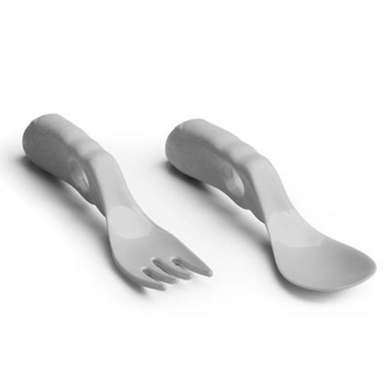 Herobility Eco Baby Spoon & Fork 6+ mån 2 delar Grå