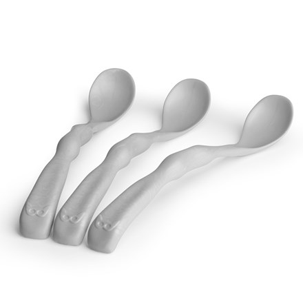 Herobility Eco Feeding Spoon 4+ mån 3-pack Grå
