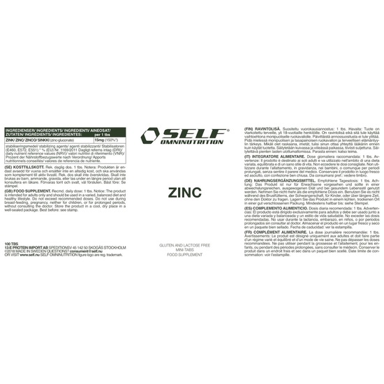 Self Omninutrition Zinc 100 st