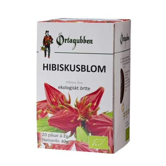Örtagubbens Hibiscusblom blomma Te-påsar 20 x 2g