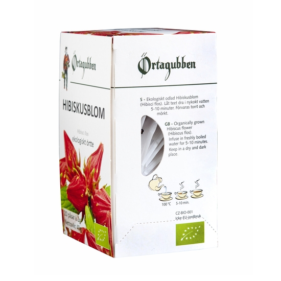Örtagubbens Hibiscusblom blomma Te-påsar 20 x 2g