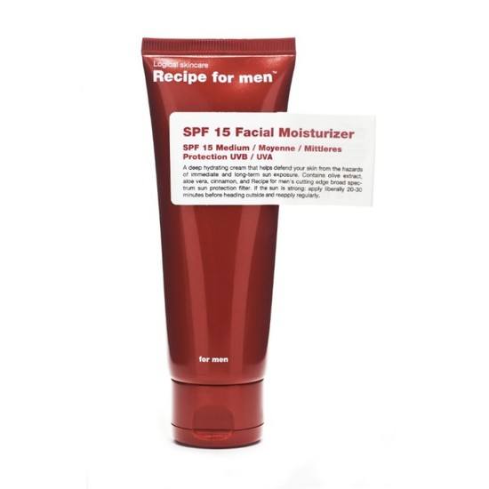 Recipe for men SPF15 Facial Moisturizer 75 ml