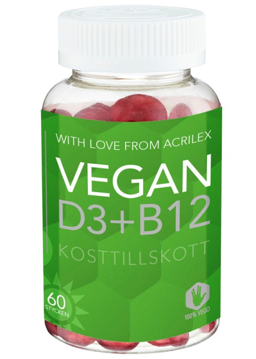 Acrilex Vegan D3+B12, 60 st