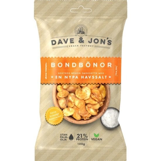 Dave & Jon´s Bondbönor Havssalt 100g