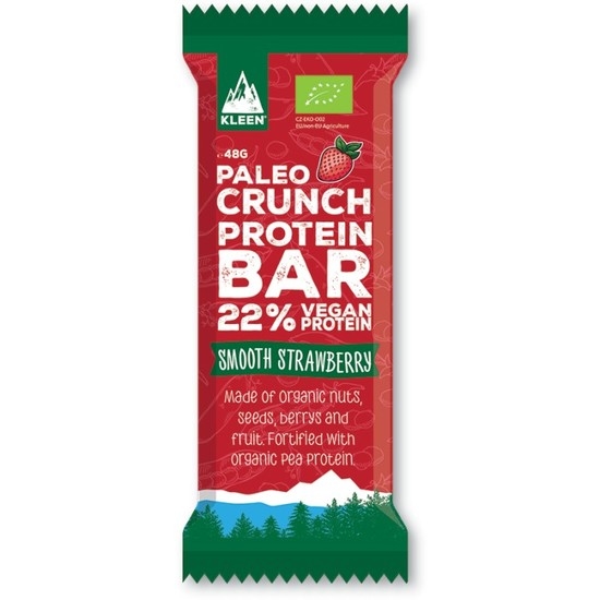 KLEEN Paleo Crunch Protein Bar Smooth Strawberry 48 g