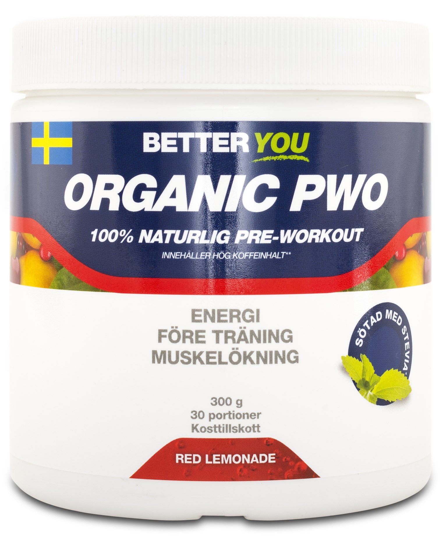 Better You Organic PWO 300g Red lemonad