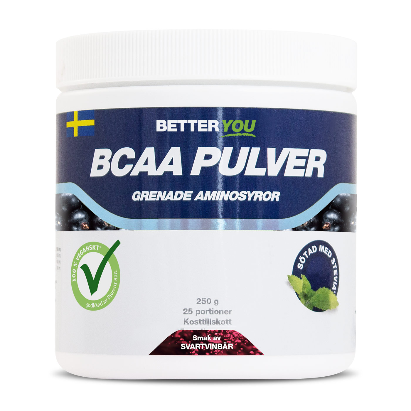 Better You Naturligt BCAA Pulver 250g Svartvinbär