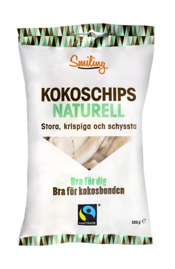 Smiling Kokoschips Naturell 125 g