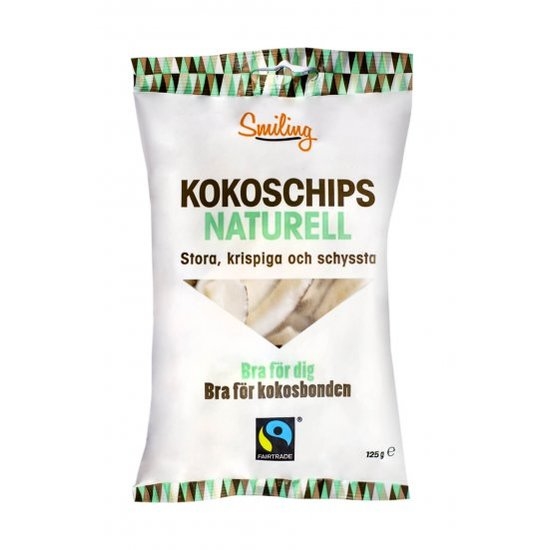 Smiling Kokoschips Naturell 125 g