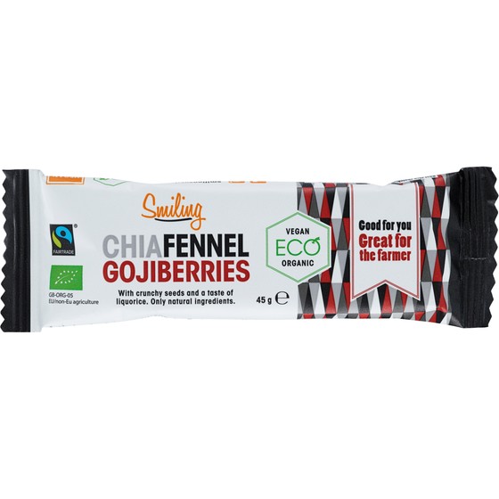 Smiling Chia Fänkålsfrö Gojibär Bar 45 g