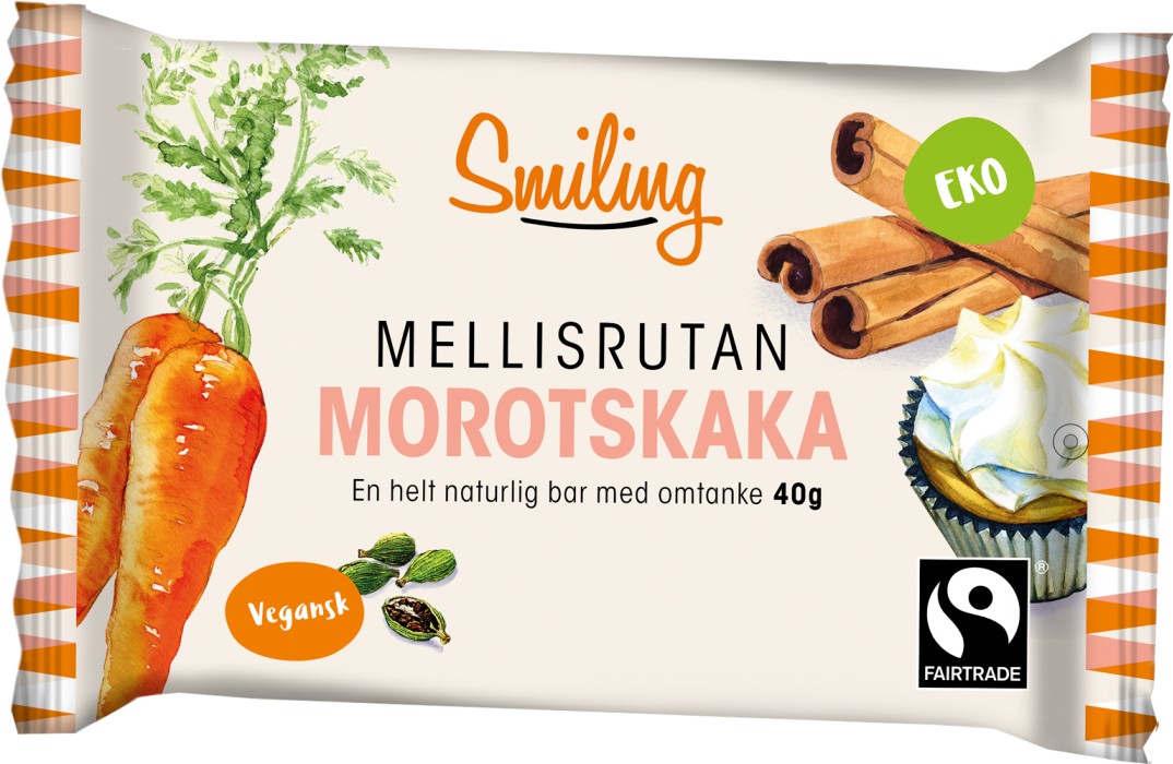 Smiling Mellisrutan Morotskaka 40 g
