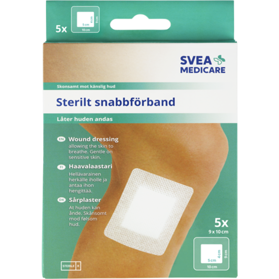 Svea Medicare Sterilt snabbförband 9 x 10cm 5 st