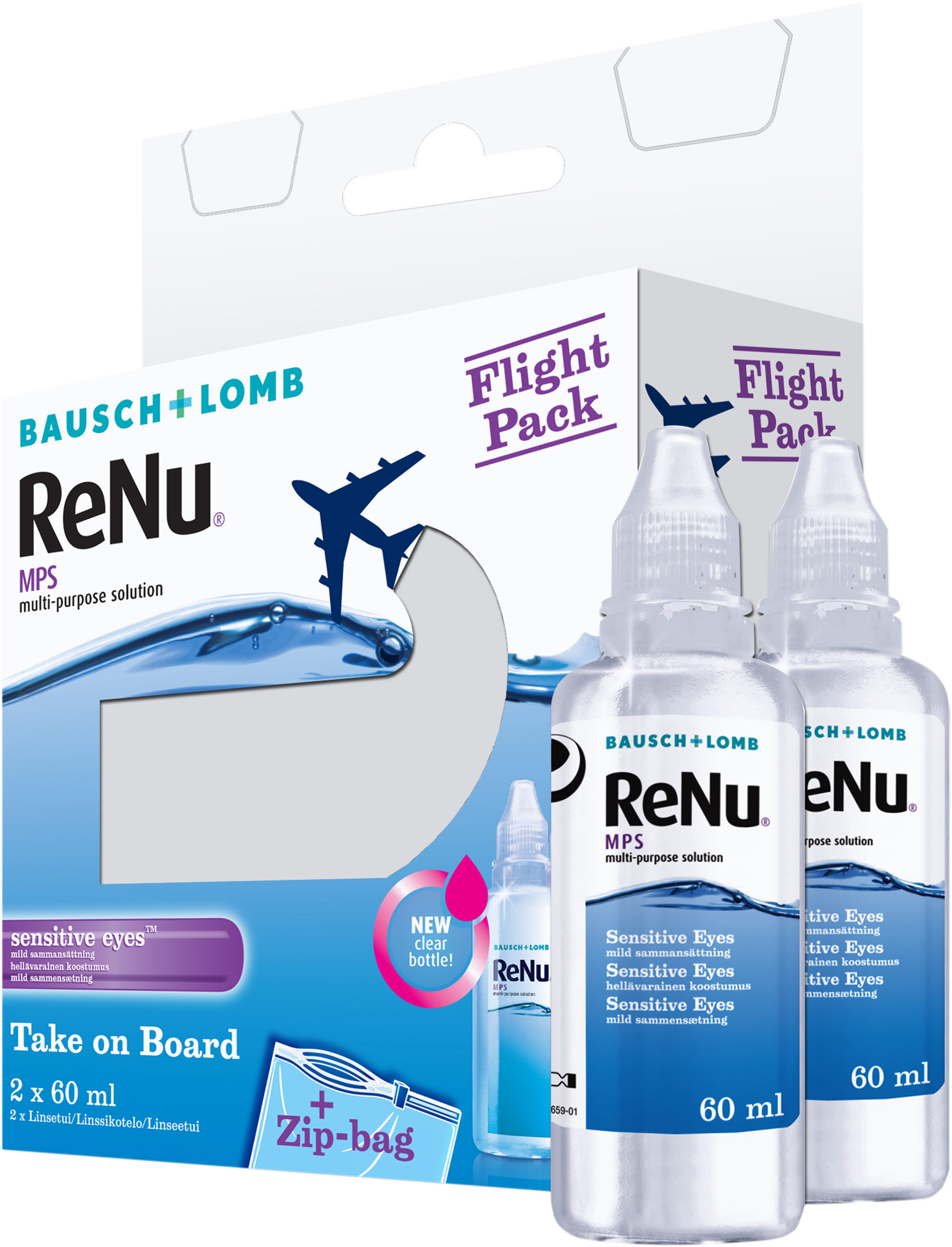 ReNu Multi-Purpose Solution Flight Pack 2 x 60 ml