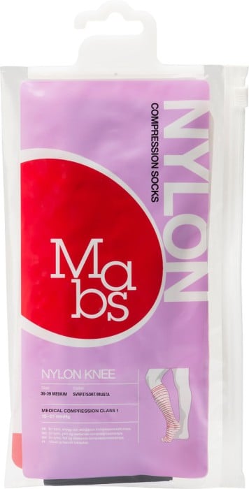 Mabs Nylon Knästrumpa Svart M