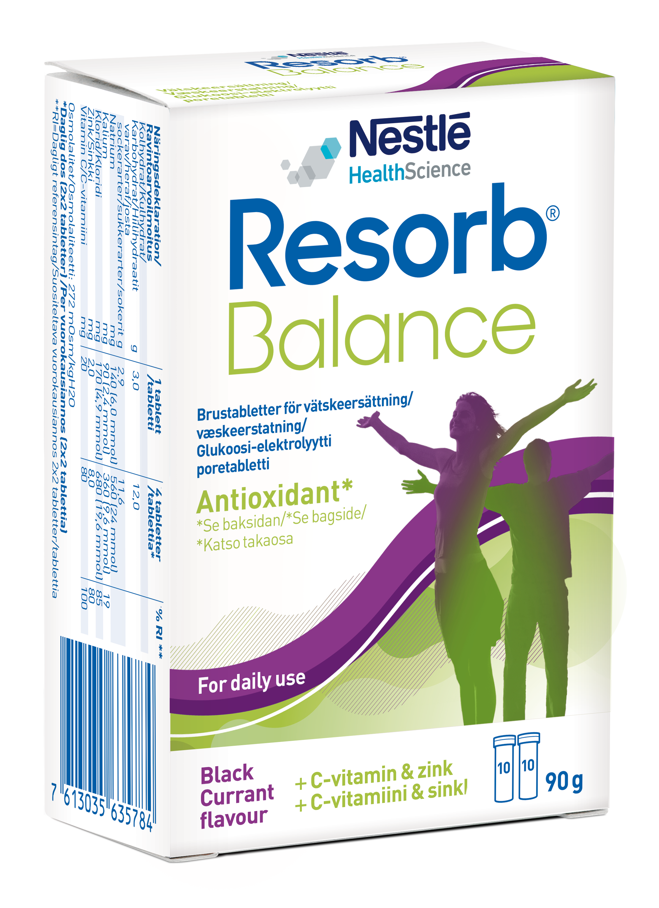 Resorb Balance Svartvinbär brustabletter 20 st