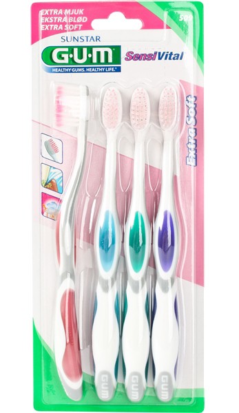 GUM SensiVital tandborste 4 st