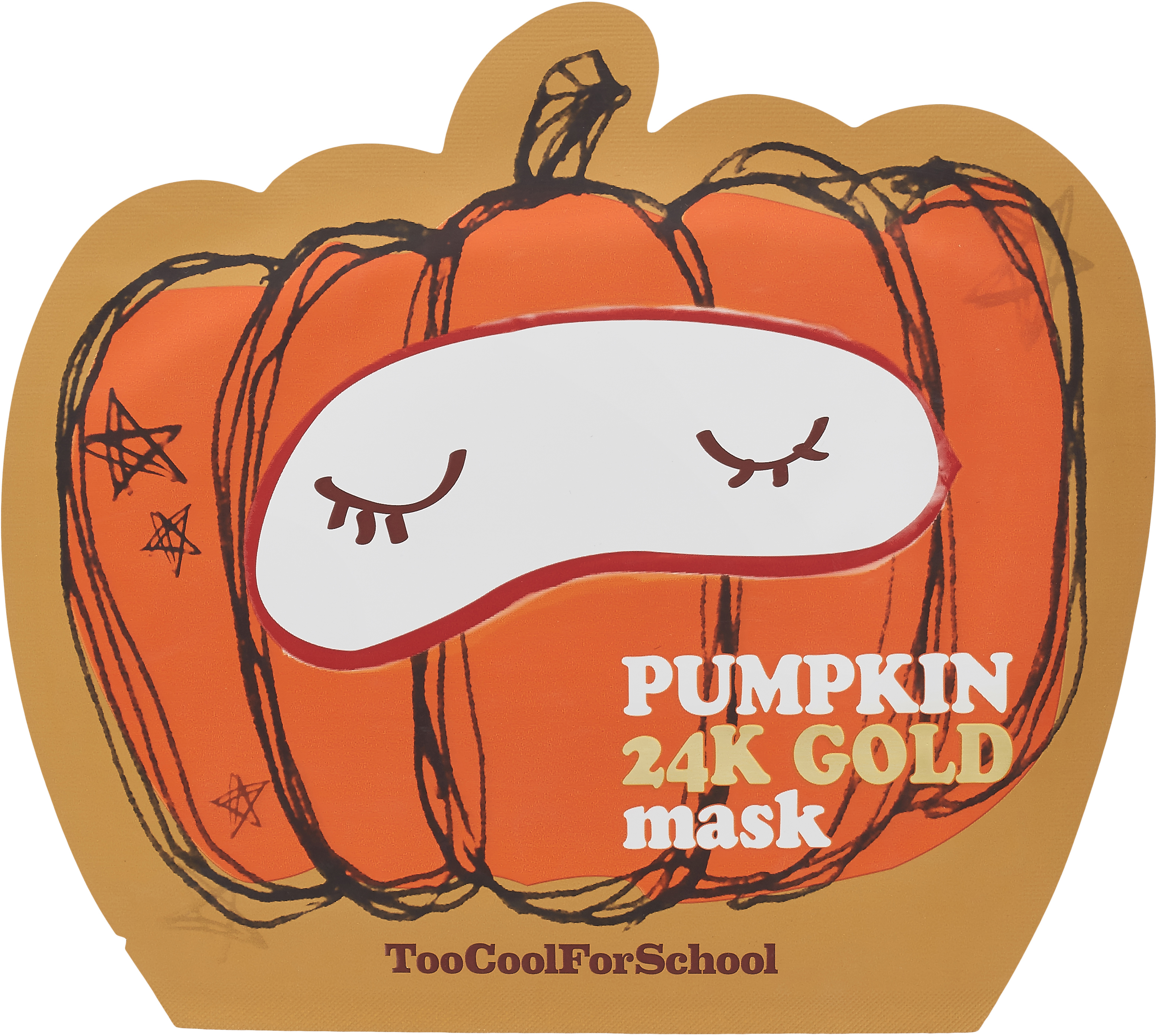 Too Cool For School Pumpkin 24k Gold Mask