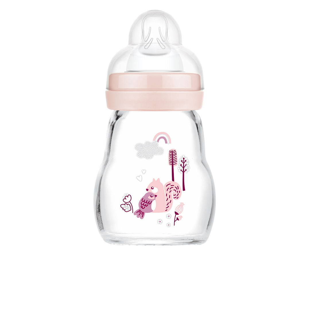 MAM Feel Good Glass Bottle 0+m 170 ml - Blandade färger