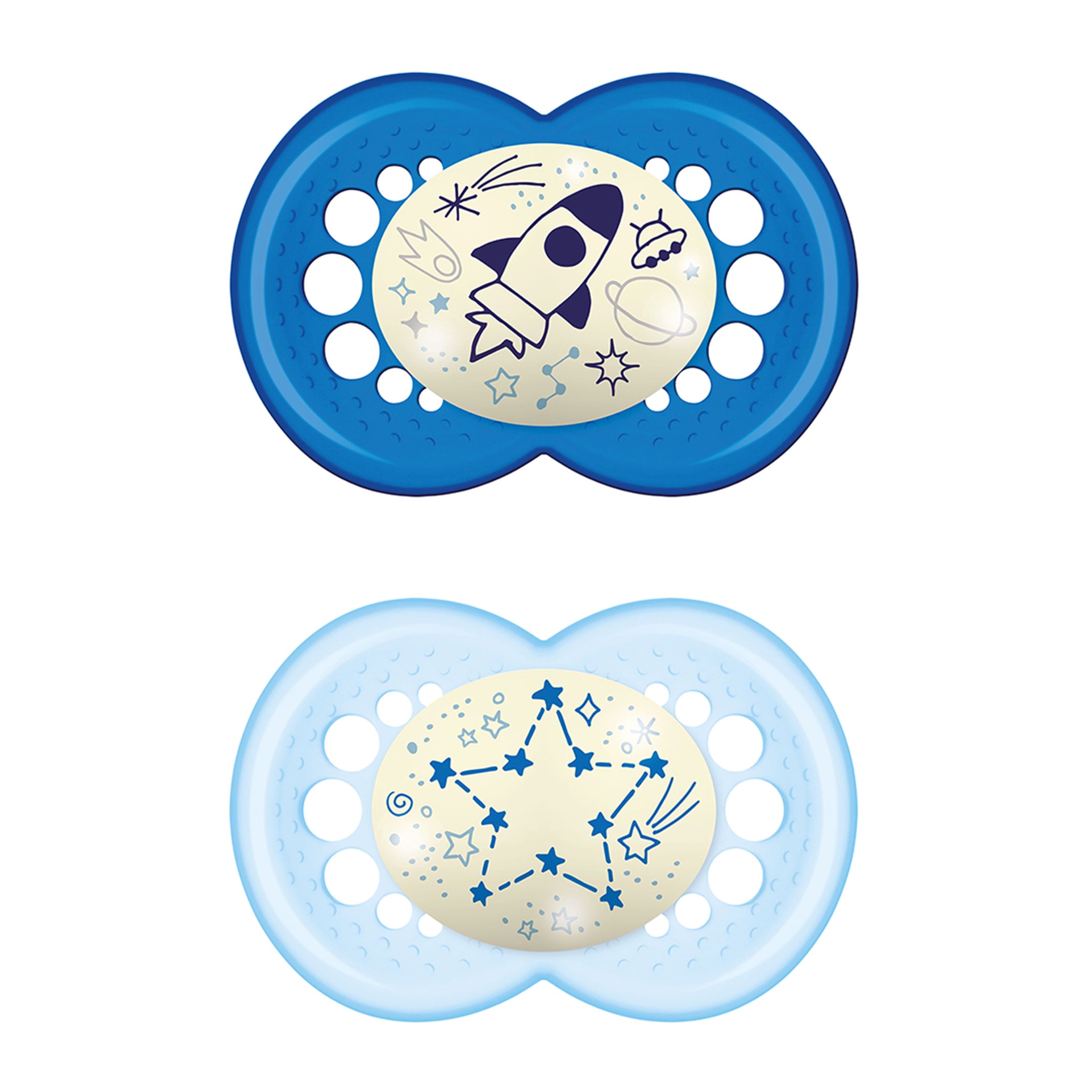 MAM Original Night Silicone Blue 16-36m 2-pack