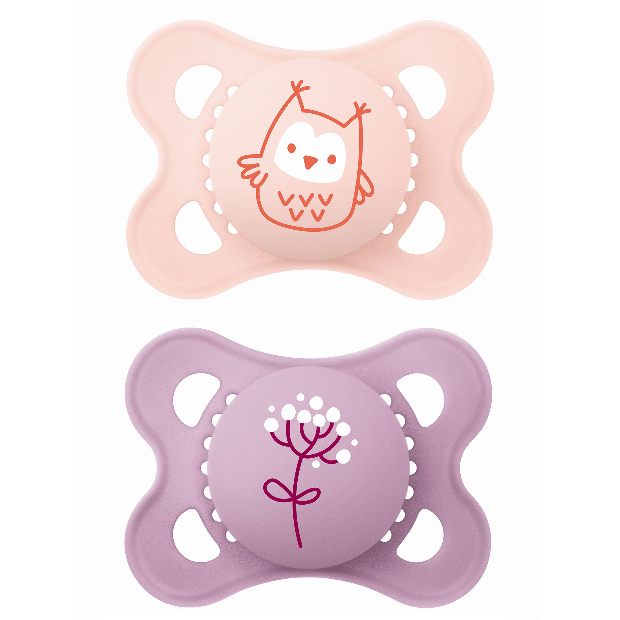 MAM Original Silicone Pink 0-6m 2-pack