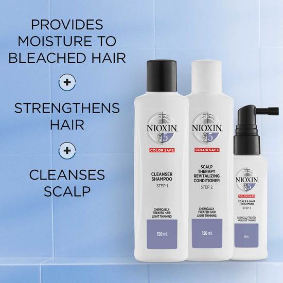 Nioxin Trial Kit System 5 för fint, tunt, kemiskt behandlat hår 150+150+50 ml