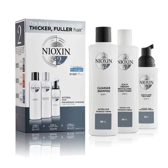 Nioxin Loyalty Kit System 2 för obehandlat och märkbart tunt hår 300+300+100 ml