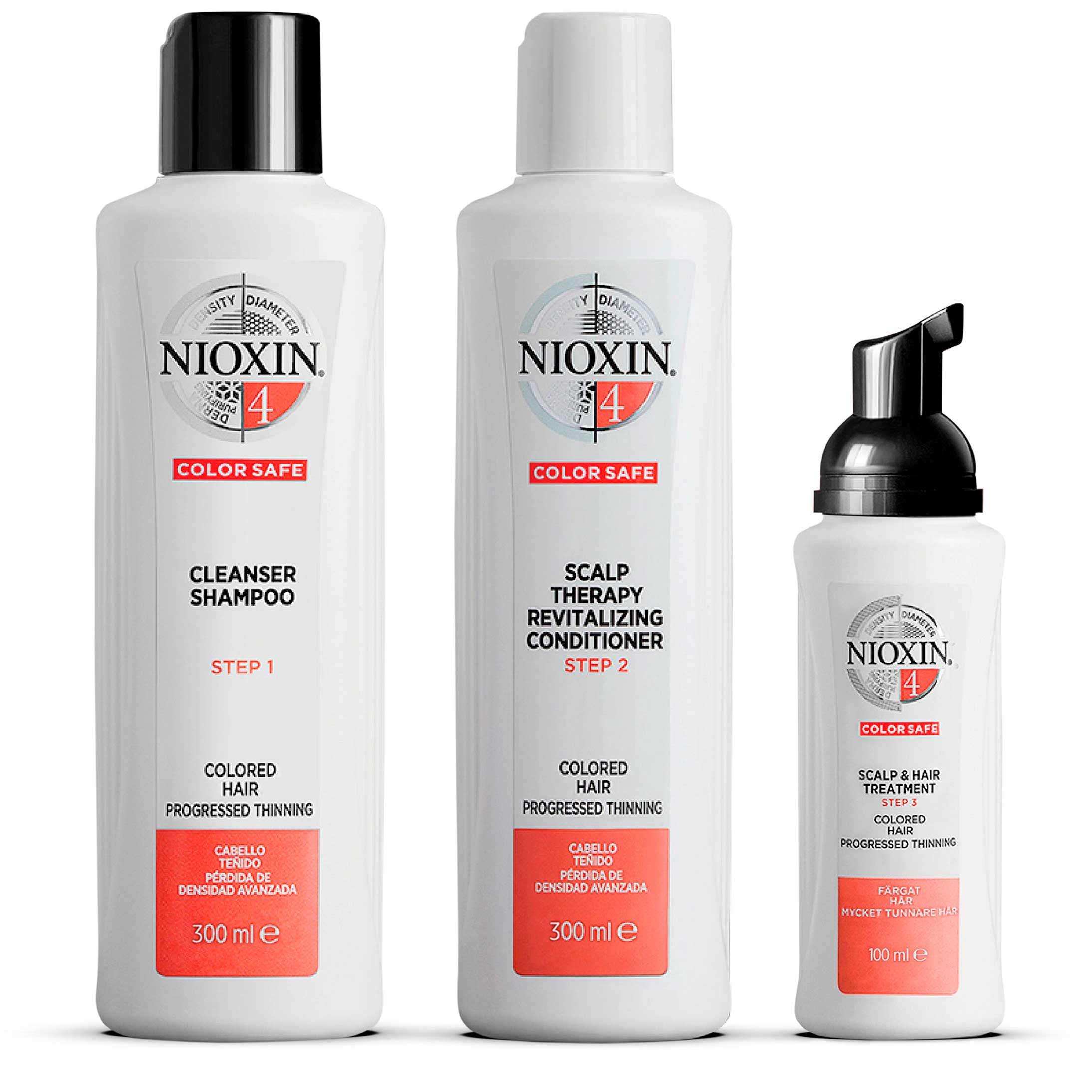 Nioxin Loyalty Kit System 4 för märkbart tunt, färgat hår 300+300+100 ml