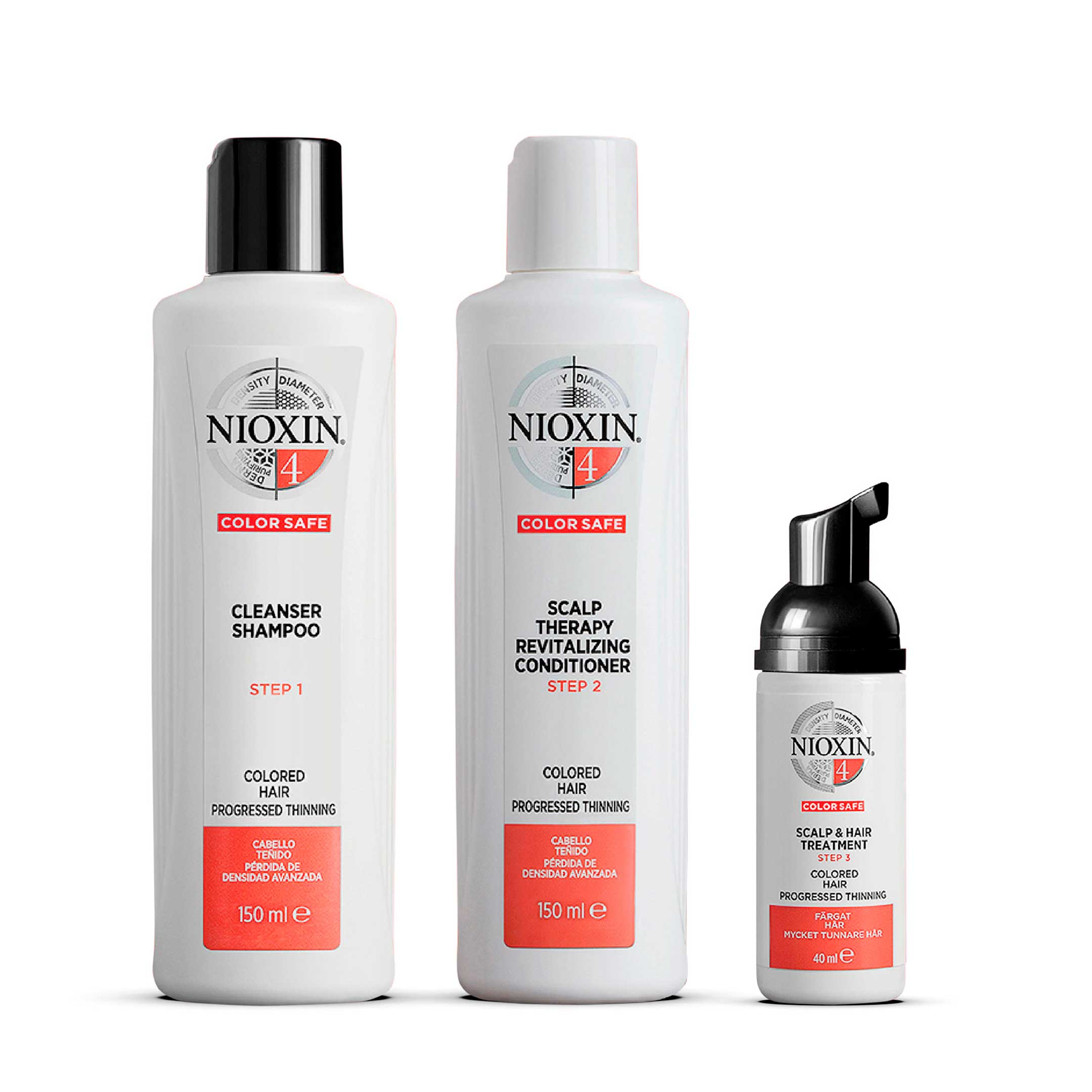 Nioxin Trial Kit System 4 för märkbart tunt, färgat hår 150+150+40 ml