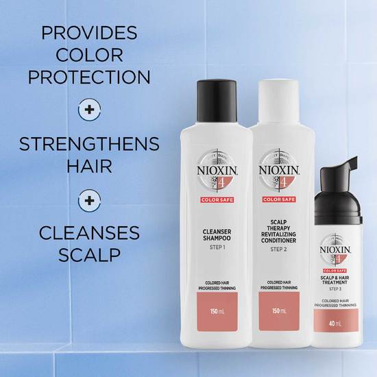 Nioxin Trial Kit System 4 för märkbart tunt, färgat hår 150+150+40 ml