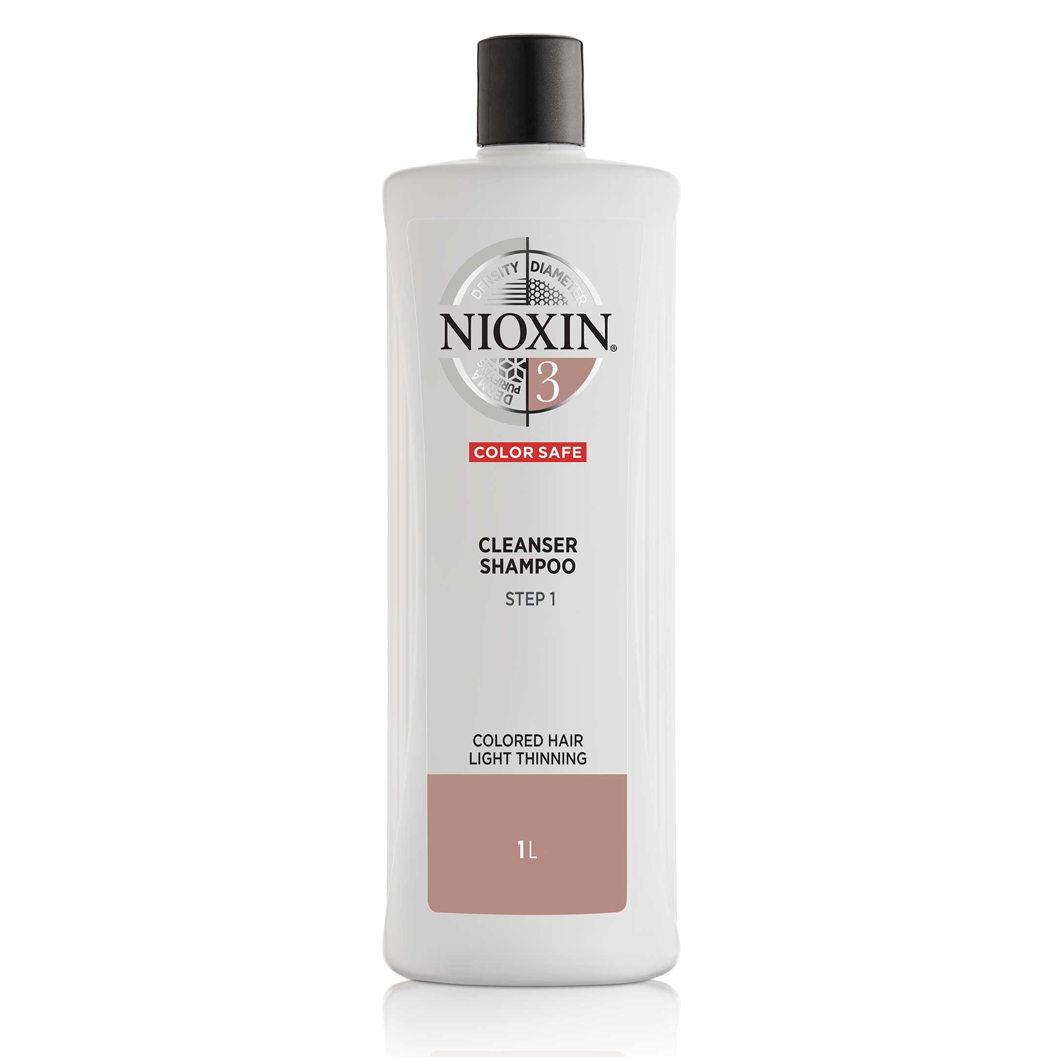 Nioxin System 3 Cleanser Schampo för fint och tunt färgat hår 1000 ml