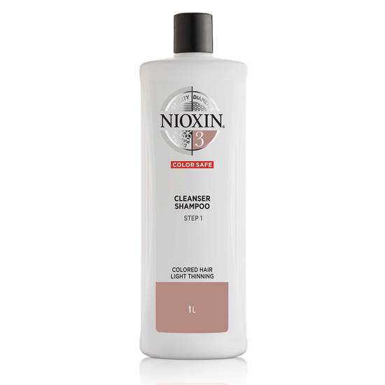 Nioxin System 3 Cleanser Schampo för fint och tunt färgat hår 1000 ml