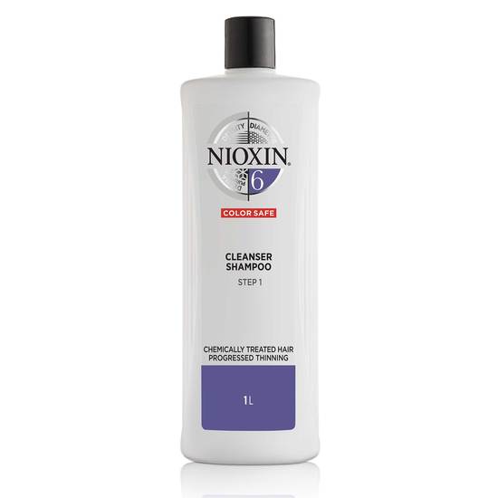 Nioxin System 6 Cleanser Schampo för märkbart tunt, kemiskt behandlat hår 1000 ml
