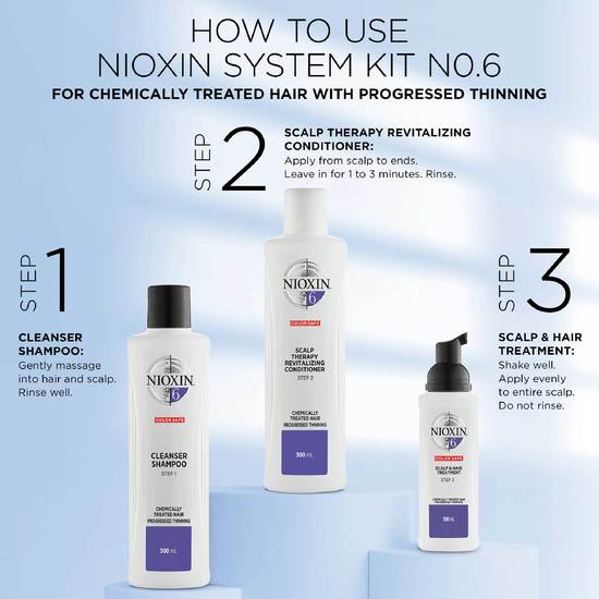Nioxin System 6 Scalp Treatment leave-in produkt för märkbart tunt, kemiskt behandlat hår 100 ml