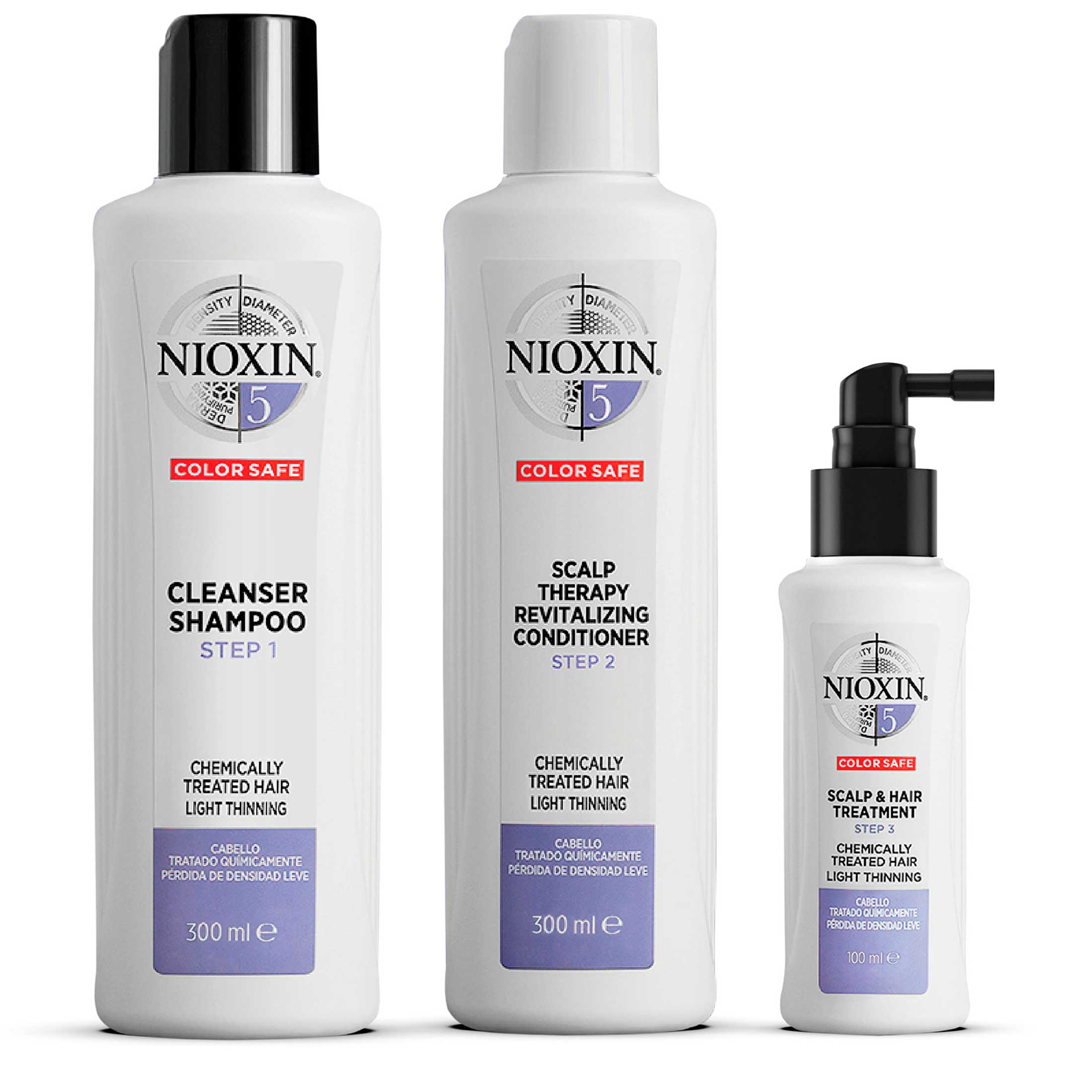 Nioxin Loyalty Kit System 5 för fint, tunt, kemiskt behandlat hår 300+300+100 ml