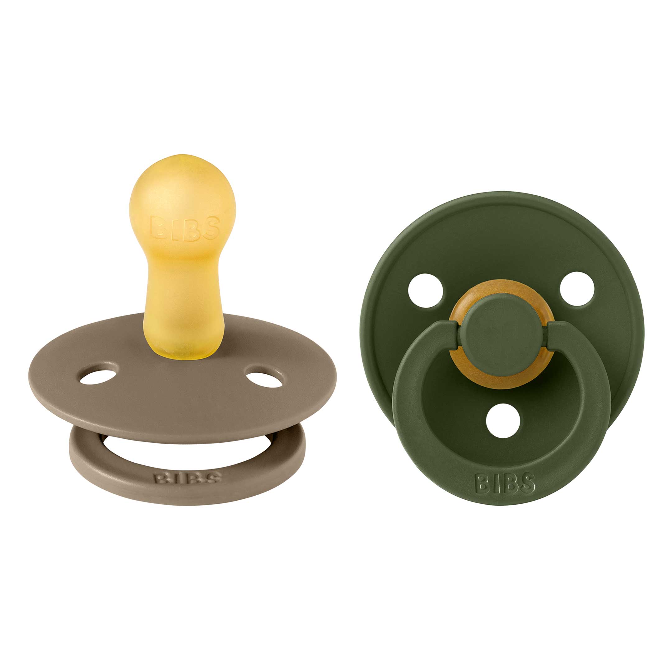 BIBS Colour Latex Size 1 Hunter Green/Dark Oak 2-pack