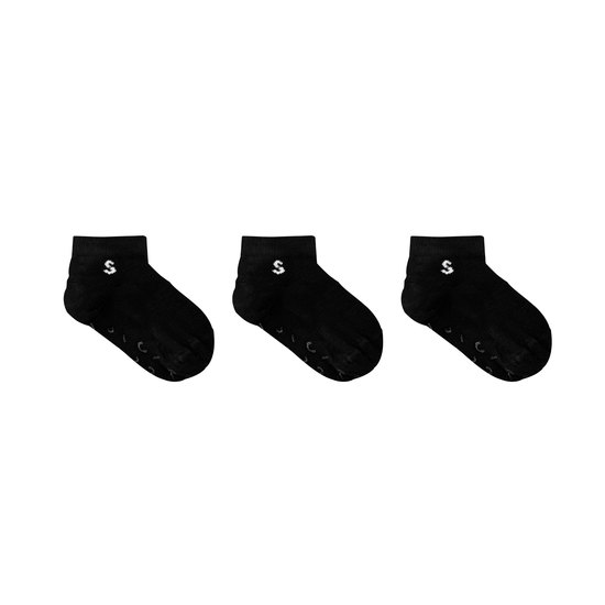 Stuckies Sneaker socks Black 19/21 1-2 år