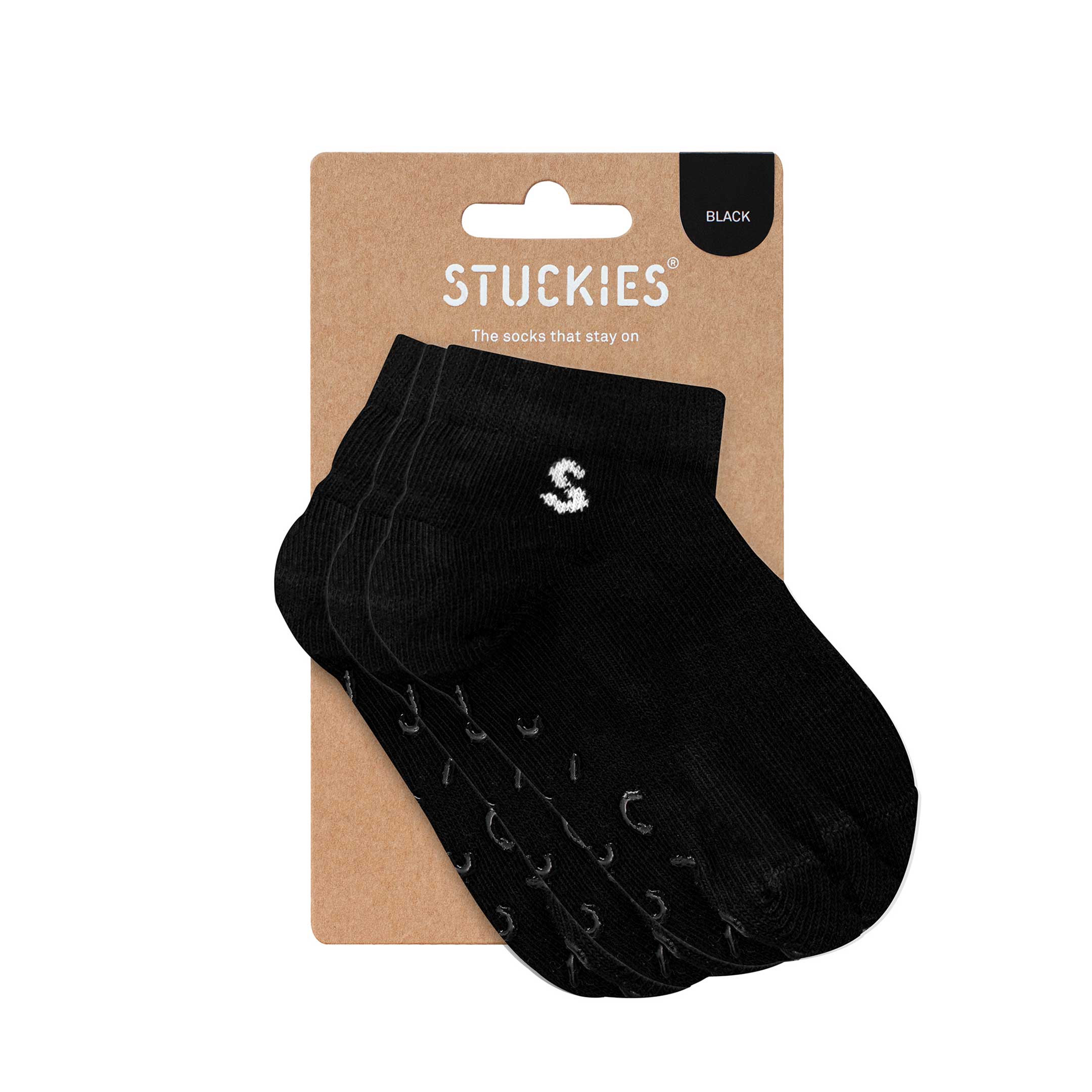 Stuckies Sneaker socks Black 16/18 6-12 mån