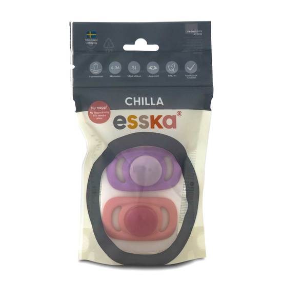 Esska Napp Chilla Silikon 4-36 månader 2-pack
