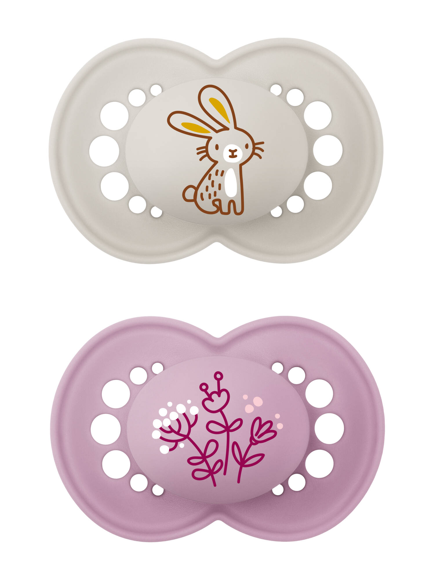 MAM Original Natural Rubber 16-36m Rosa 2-pack