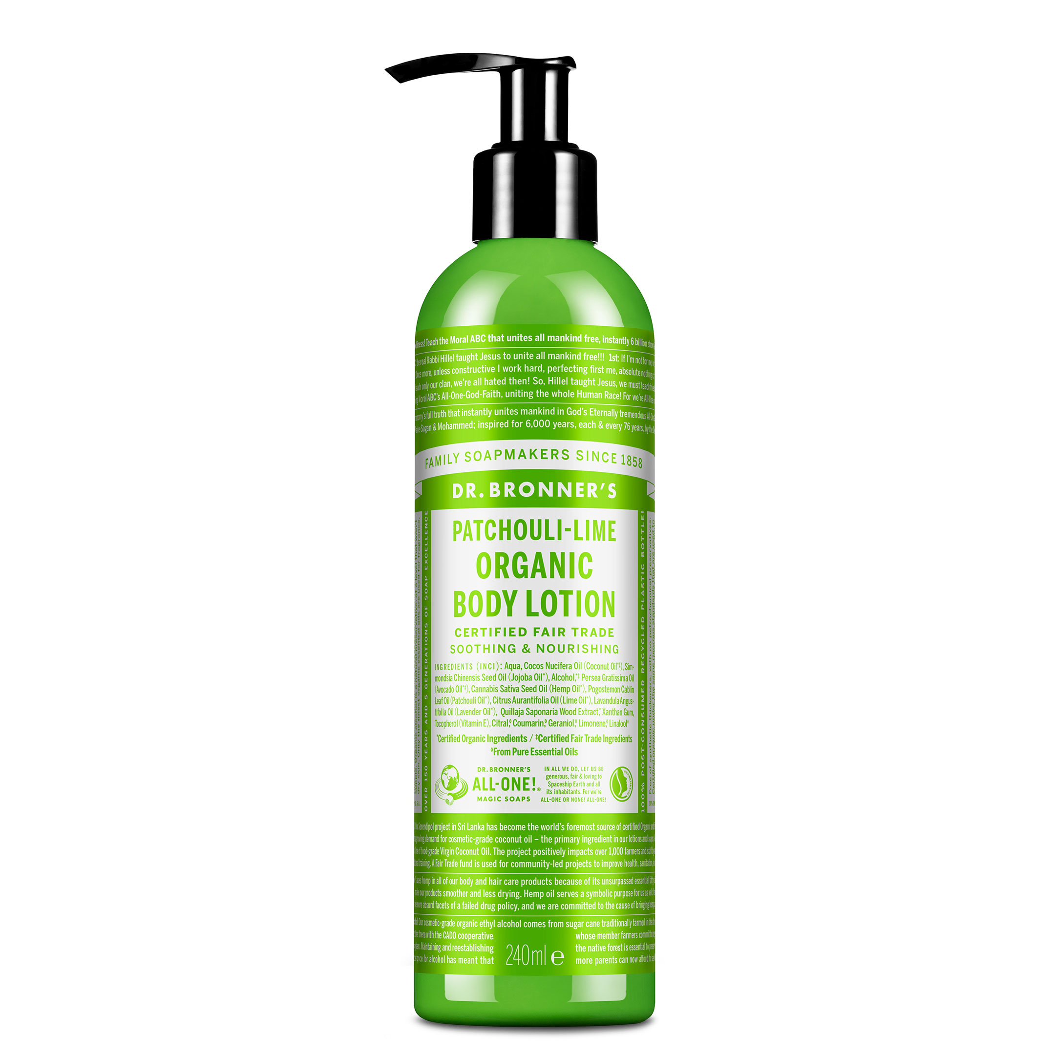 Dr. Bronner's Organic Bodylotion Patchouli-Lime 240 ml