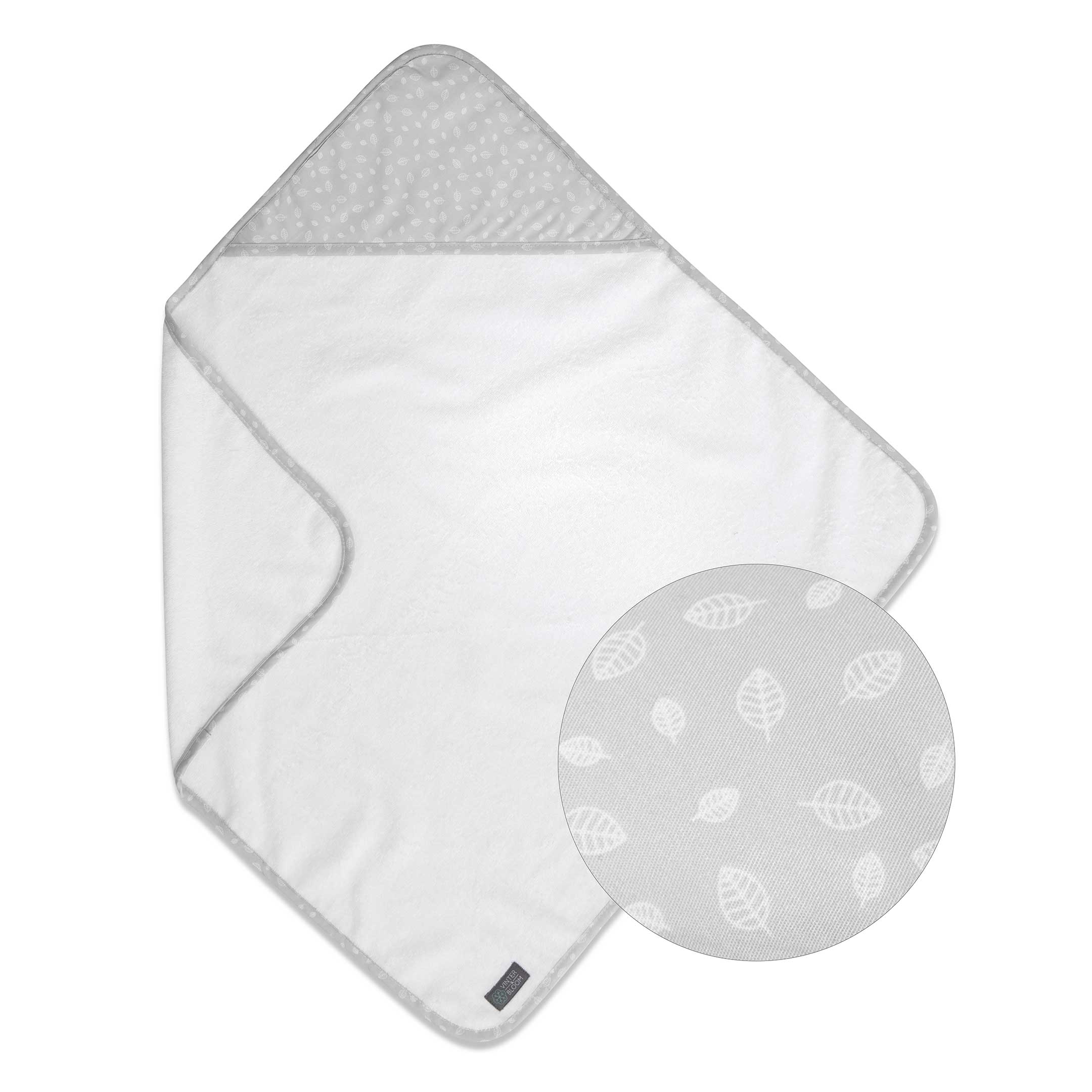 Vinter & Bloom Nordic Leaf Badcape Calm Grey