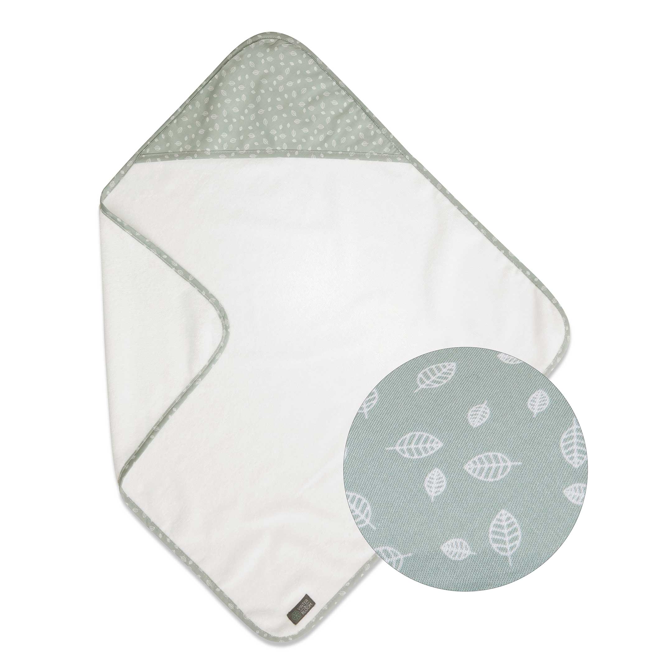 Vinter & Bloom Nordic Leaf Badcape Mild Green
