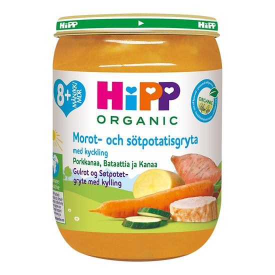 Hipp Morot/Sötpotatisgryta med Kyckling 8m 190g