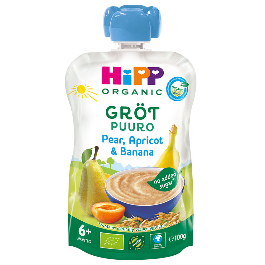 Hippis Gröt Päron/Äpple/Aprikos 6m 100g