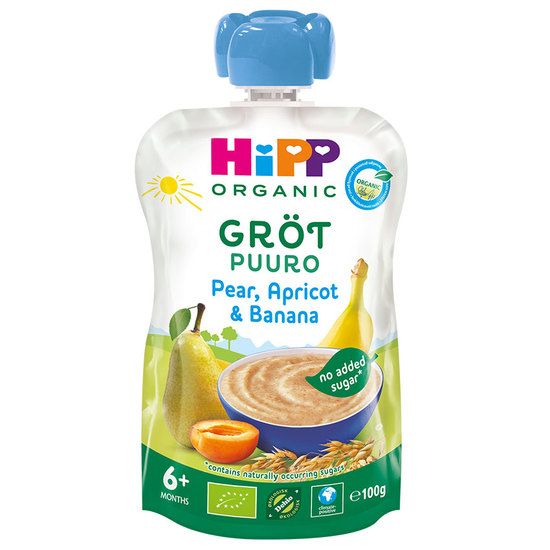 Hippis Gröt Päron/Äpple/Aprikos 6m 100g