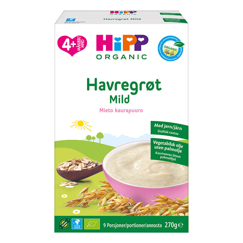 Hipp Mild havregröt 4m 270g