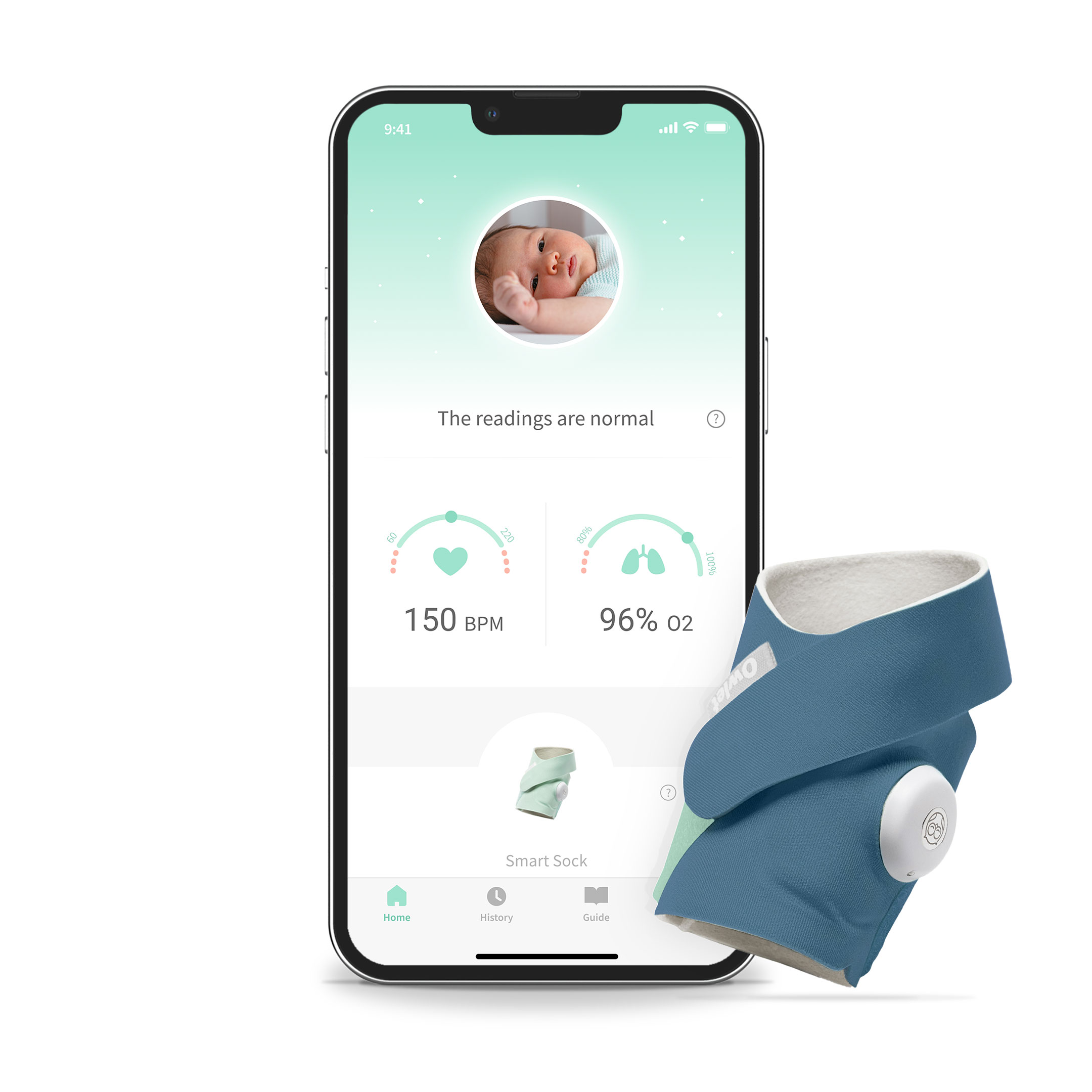 Owlet Smart Sock 3 Bedtime Blue