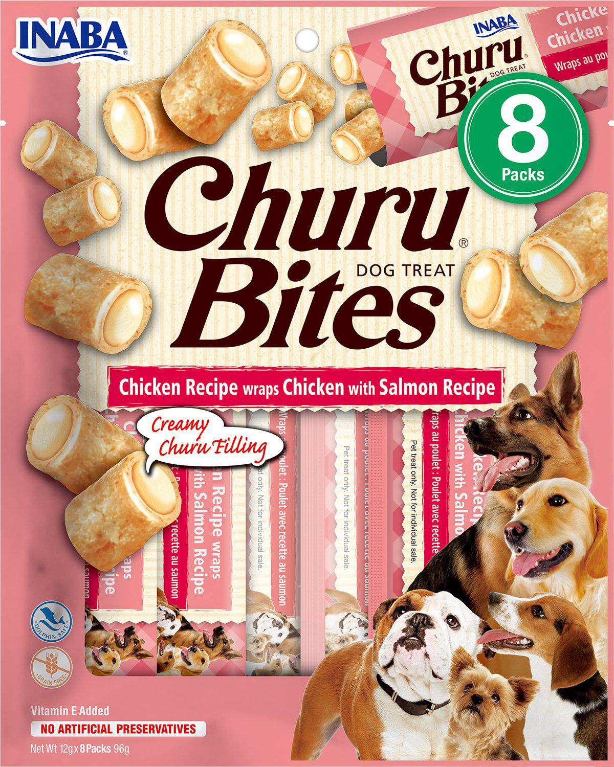 Churu Dog Bites Chicken Wraps with Salmon 8 st